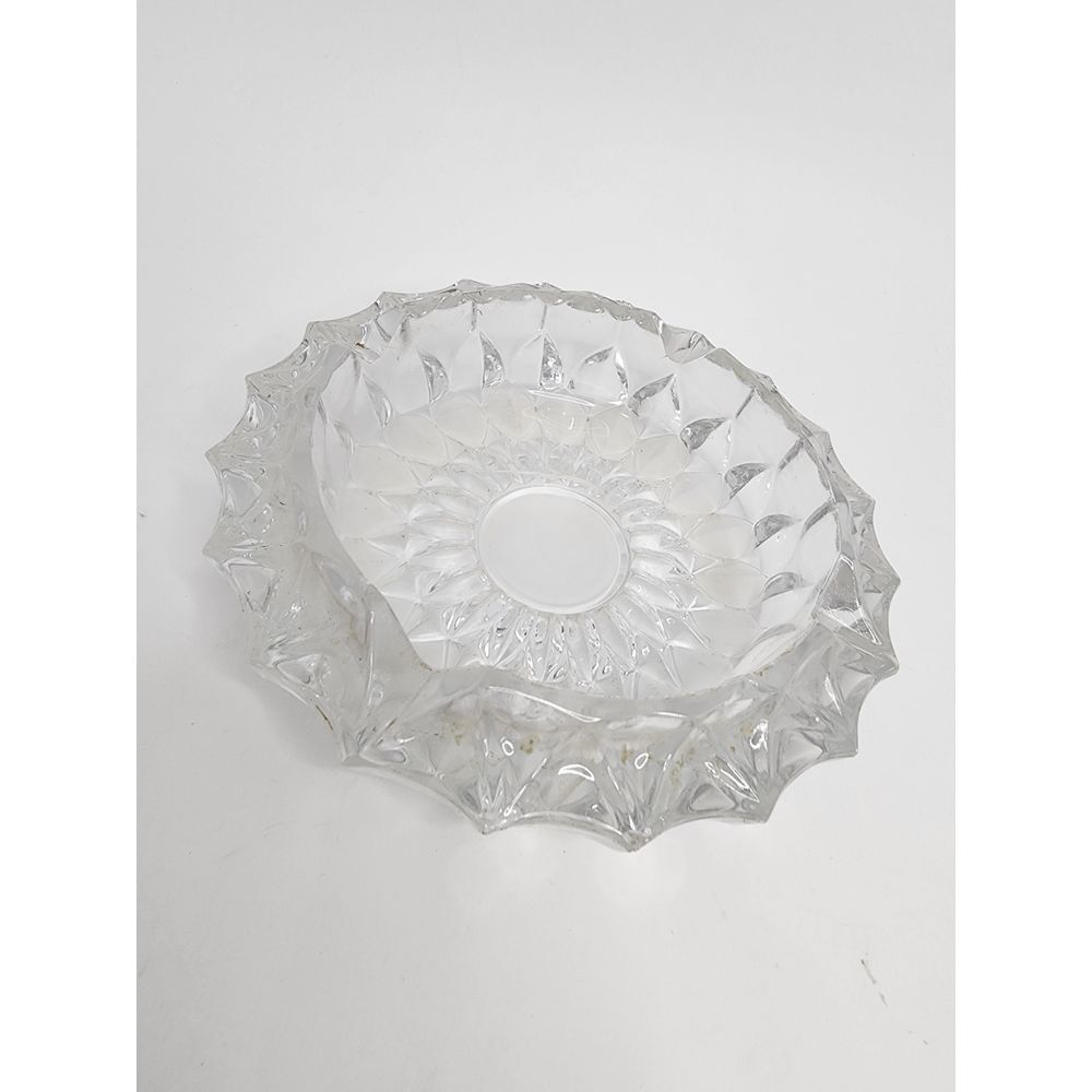 Cigar Cigarette Crystal‎ Ashtray Large Heavy Glass